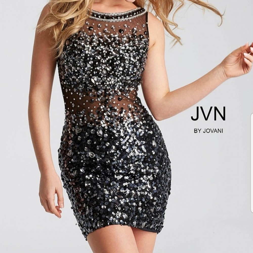 See through back Jovani dress.